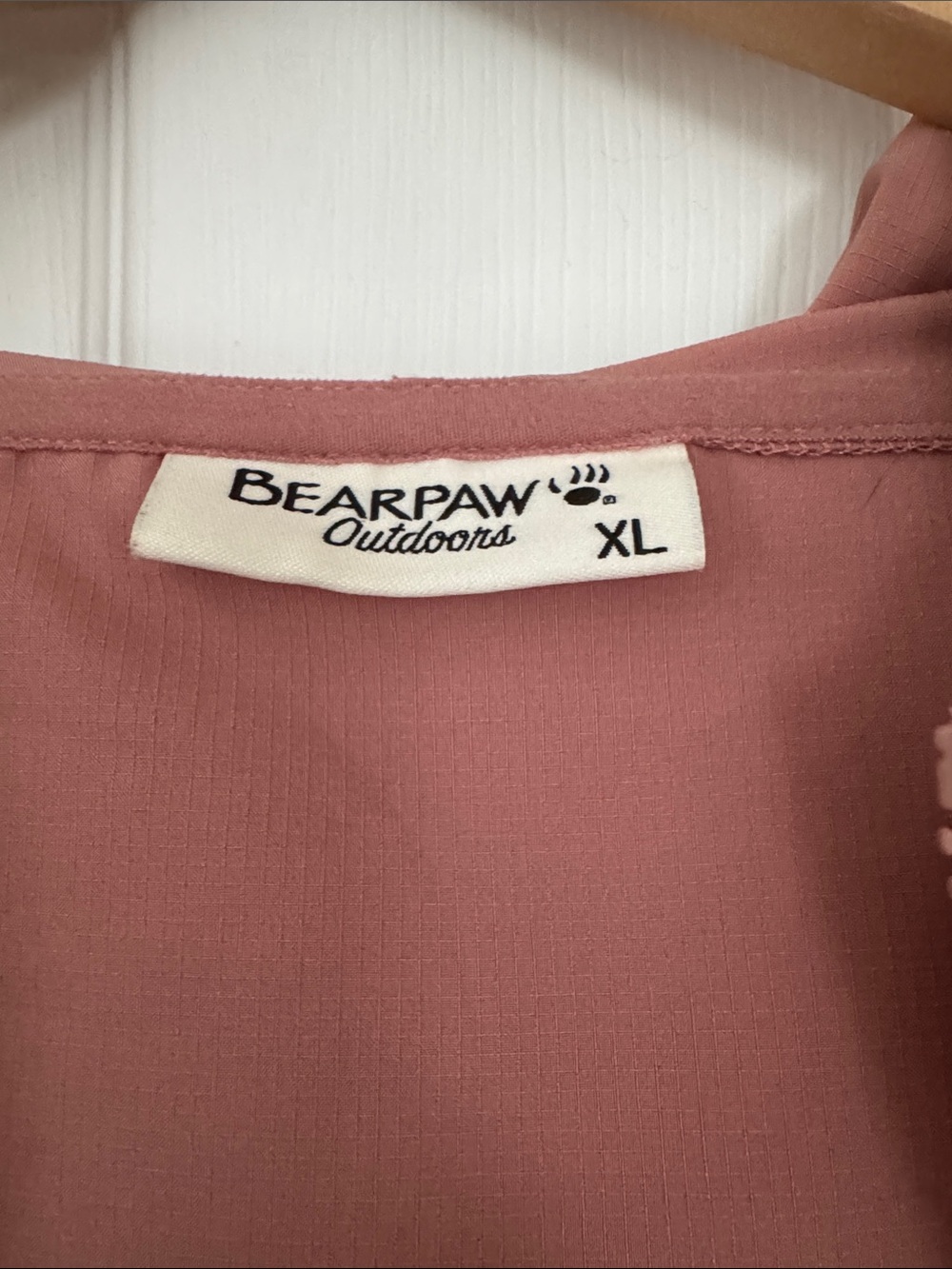 Women's Dusty Rose Hooded Anorak Jacket Bearpaw pull over - Picture 2 of 3